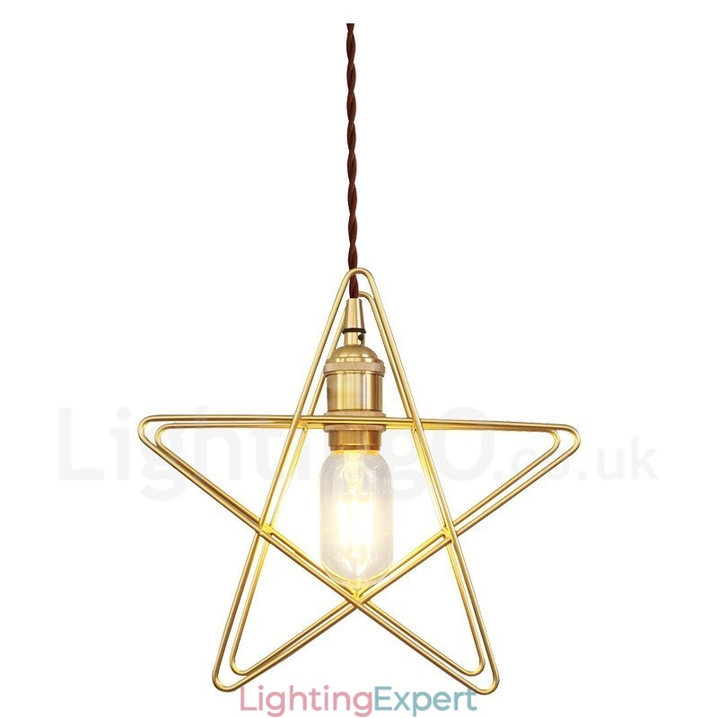 Modern Contemporary 1 Light Brass Pendant Light with Shade