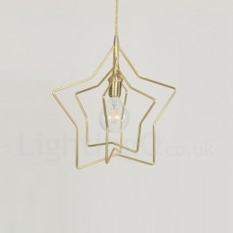 Modern Contemporary 1 Light Brass Pendant Light with Shade