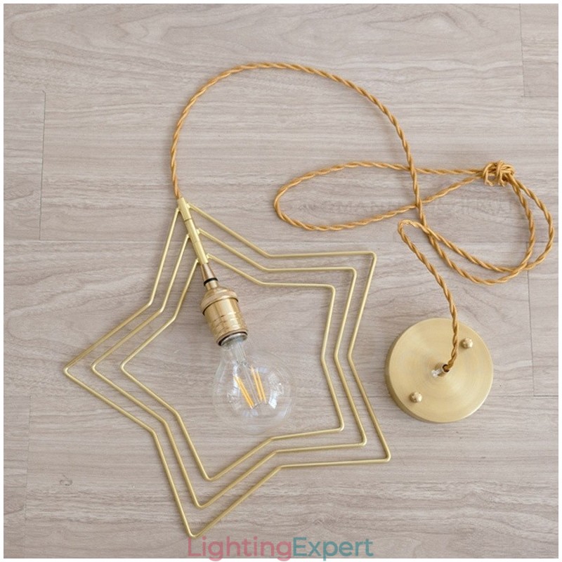 Modern Contemporary 1 Light Brass Pendant Light with Shade