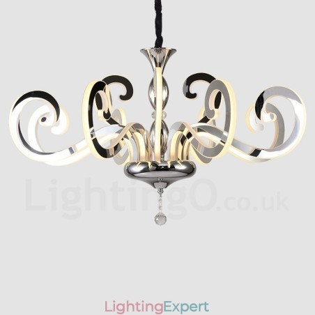 Modern Contemporary 12 Light Steel Chandelier with Acrylic Shade Modern Contemporary 12 Light Steel Chandelier with Acrylic Shade
