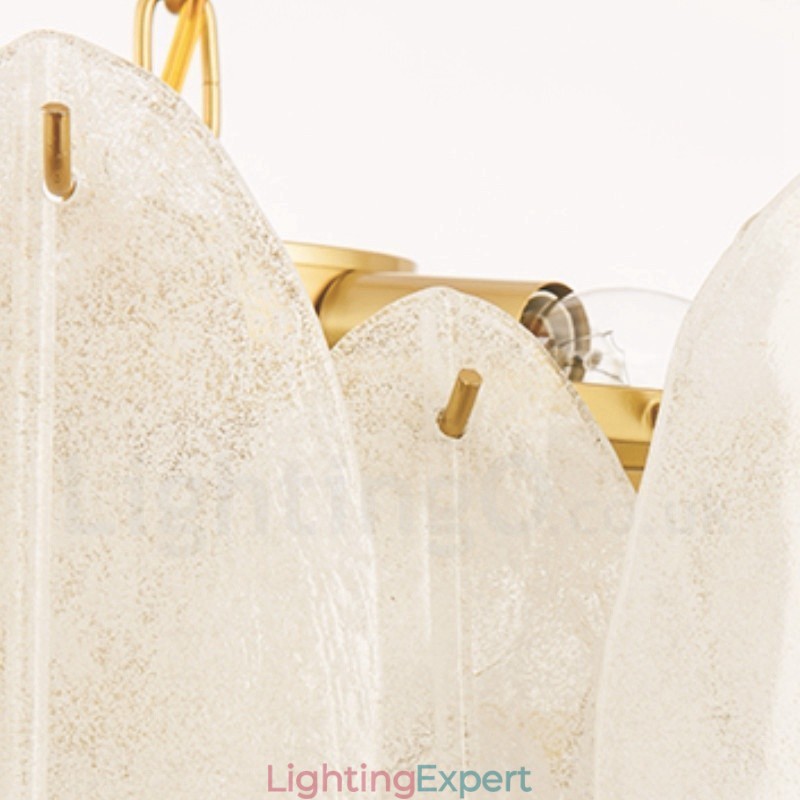 Modern Contemporary 6 Light Steel Pendant Light with Glass Shade