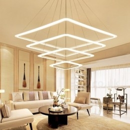 Modern Contemporary 4 Light Aluminum Alloy Pendant Light with Acrylic Shade