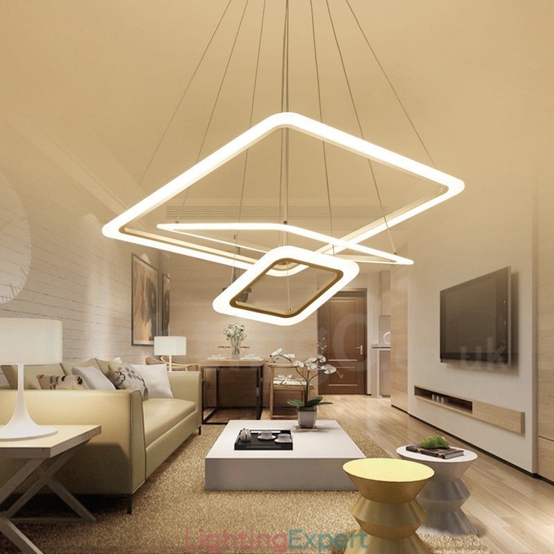 Modern Contemporary 3 Light Aluminum Alloy Pendant Light with Acrylic Shade