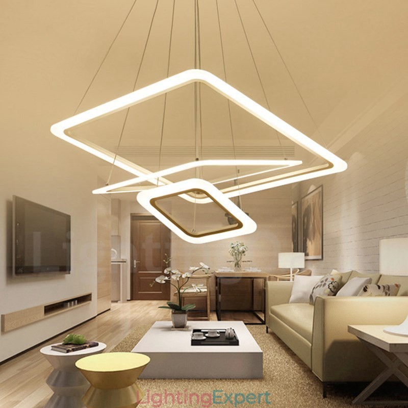 Modern Contemporary 3 Light Aluminum Alloy Pendant Light with Acrylic Shade