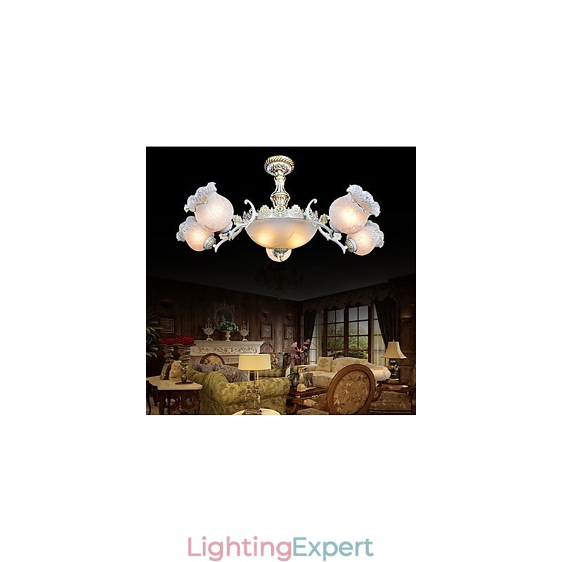 Chandelier Traditional Classic Vintage Retro Metal
