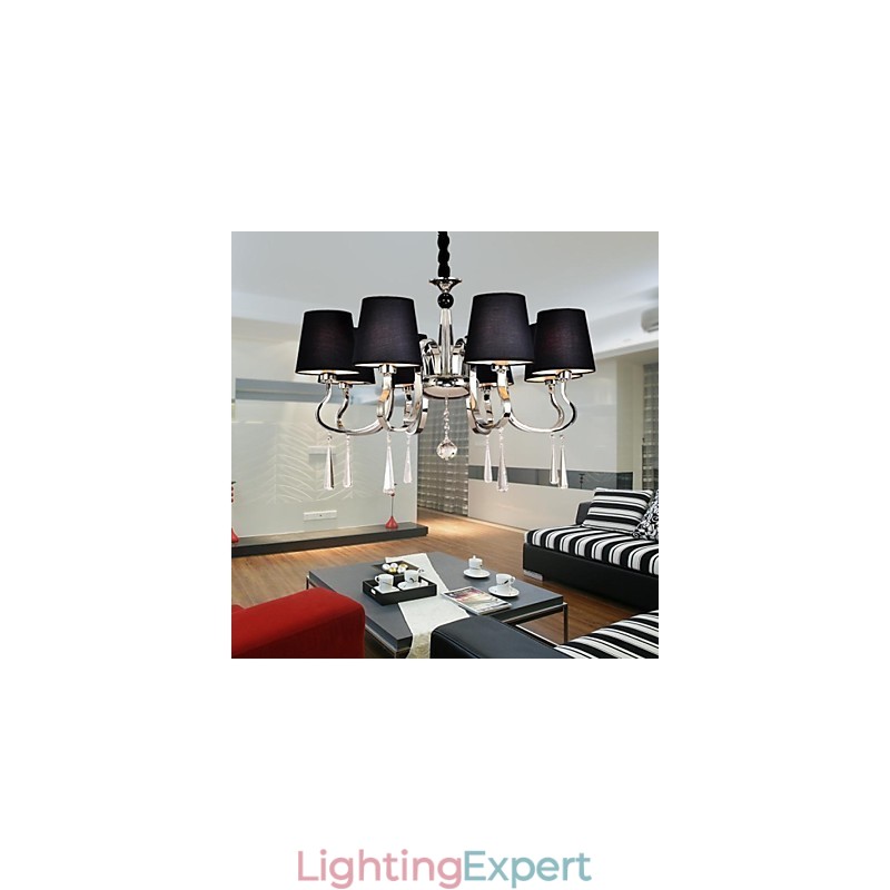 Traditional Classic Nickel Metal Chandelier