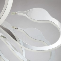 Dimmable Modern Contemporary 10 Light Steel Chandelier with Acrylic Shade