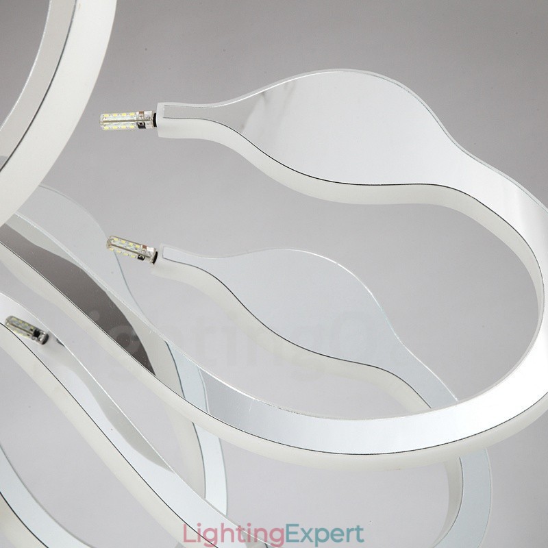 Dimmable Modern Contemporary 10 Light Steel Chandelier with Acrylic Shade