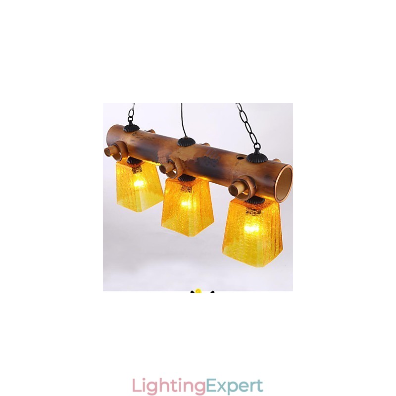 European Mediterranean American Country Bamboo Chandelier