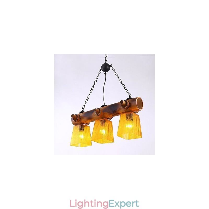 European Mediterranean American Country Bamboo Chandelier