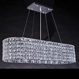 Modern Contemporary Chrome Crystal Chandelier