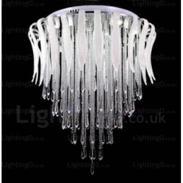 12 Light Modern Contemporary Ceiling Lights with Crystal Shade