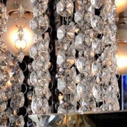 6 Light Modern Contemporary Ceiling Lights with Crystal Shade