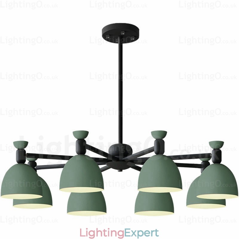 8 Light Nordic Chandelier with Aluminium Alloy Shade