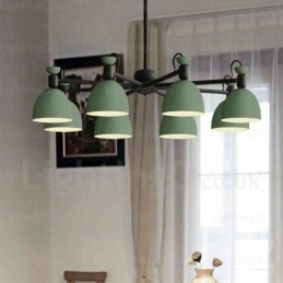 8 Light Nordic Chandelier with Aluminium Alloy Shade