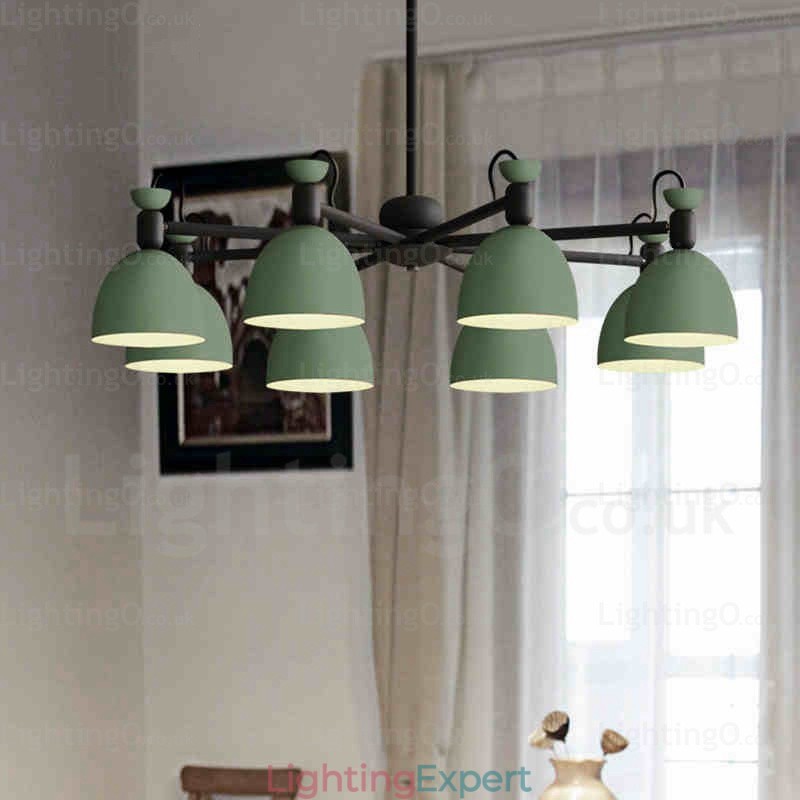 8 Light Nordic Chandelier with Aluminium Alloy Shade