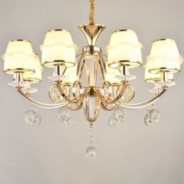 6 Light Nordic Chandelier with Glass Shade