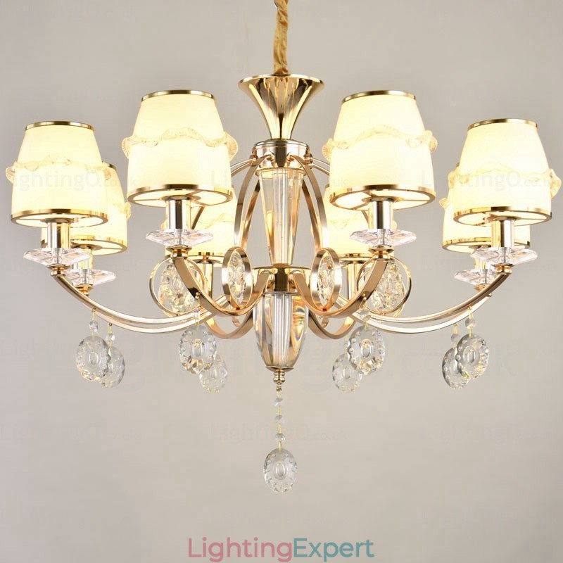 6 Light Nordic Chandelier with Glass Shade