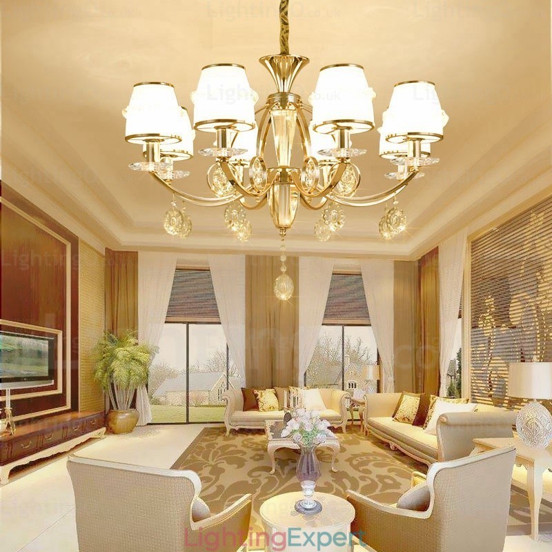 6 Light Nordic Chandelier with Glass Shade