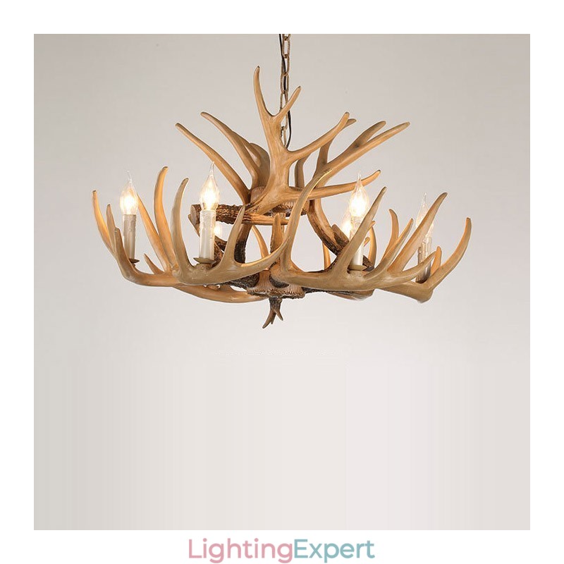 6 Light Vintage Retro Chandelier
