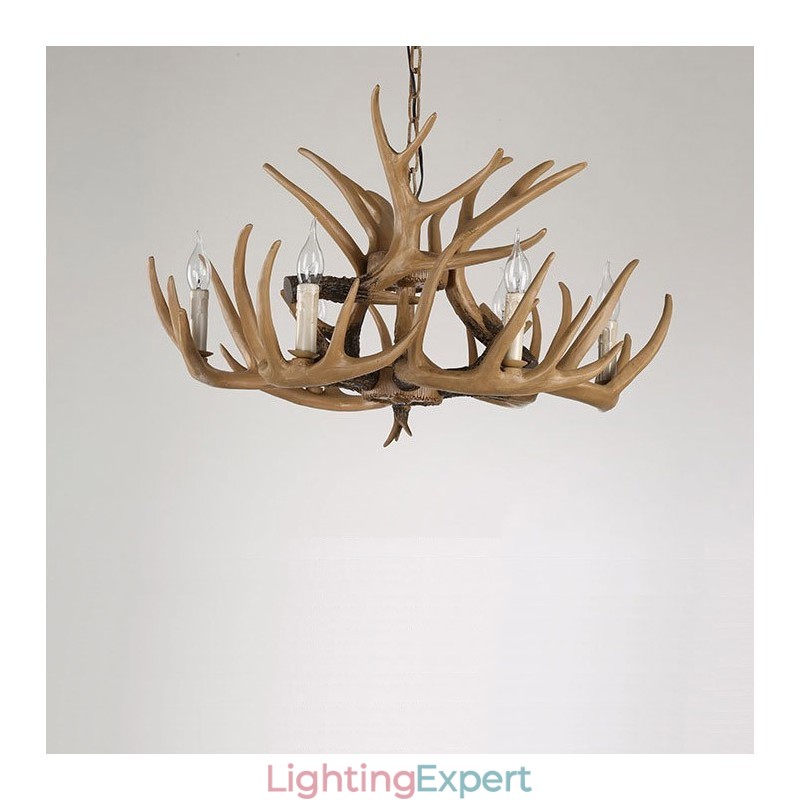 6 Light Vintage Retro Chandelier