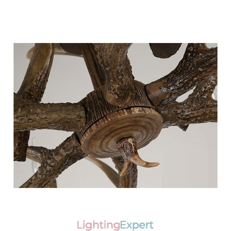 6 Light Vintage Retro Chandelier