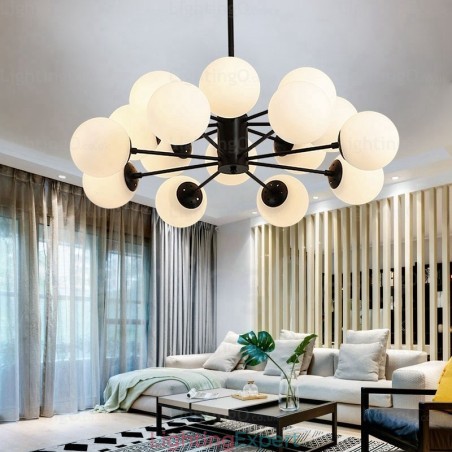 16 Light Nordic Chandelier with Glass Shade 16 Light Nordic Chandelier with Glass Shade