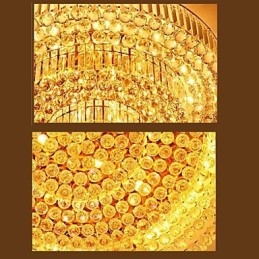 Modern Luxury Chandelier Crystal Absorb Dome Light Diameter 35CM Contains 3 Bulbs
