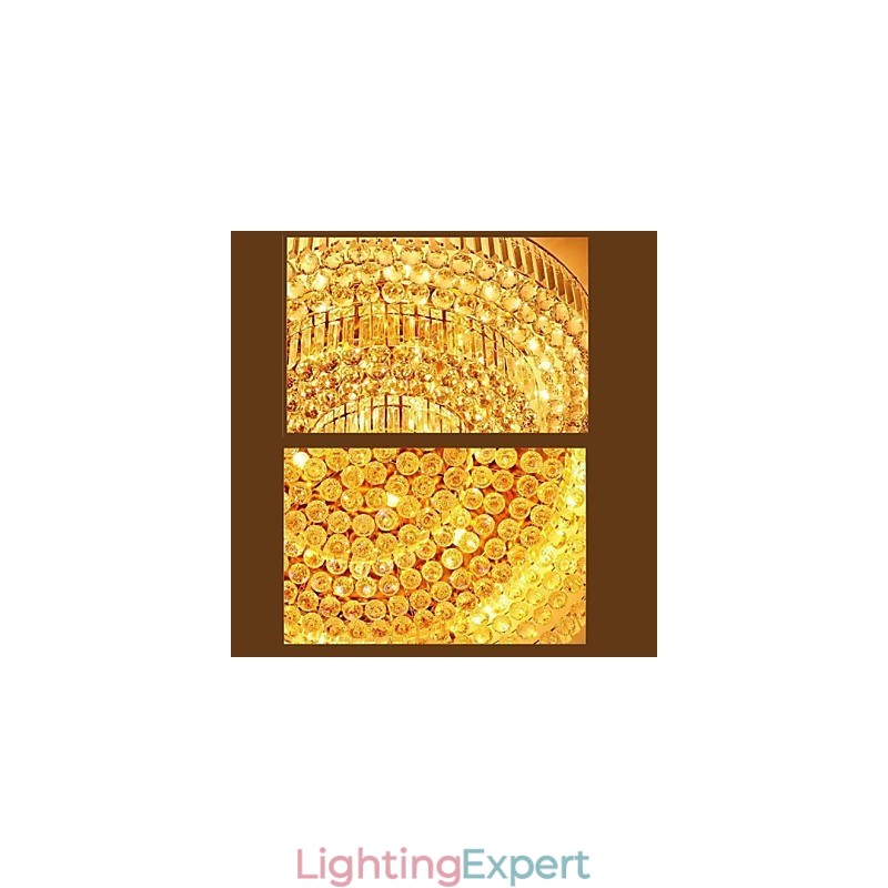 Modern Luxury Chandelier Crystal Absorb Dome Light Diameter 35CM Contains 3 Bulbs