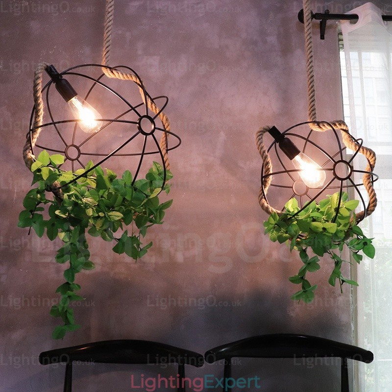 1 Light Country Rustic Vintage Retro Pendant Light