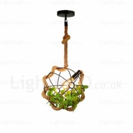 1 Light Country Rustic Vintage Retro Pendant Light