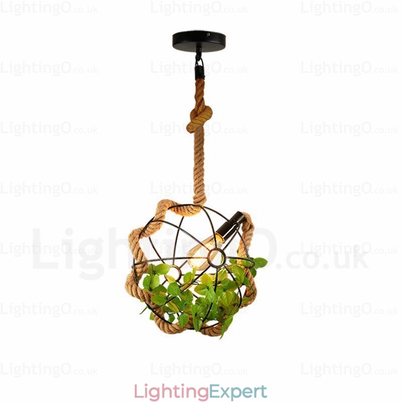 1 Light Country Rustic Vintage Retro Pendant Light
