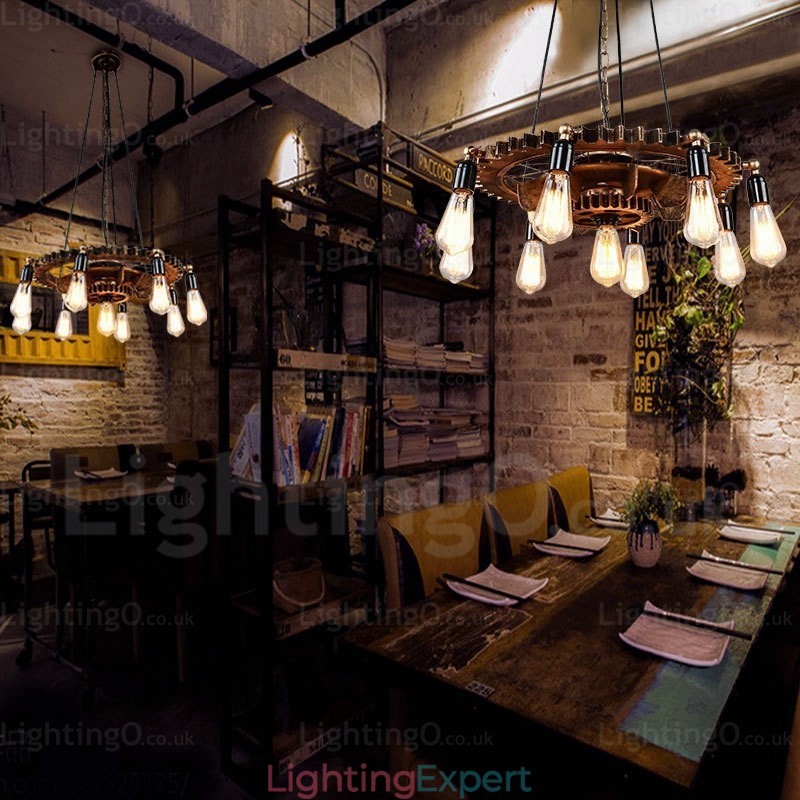 9 Light Vintage Retro Pendant Light