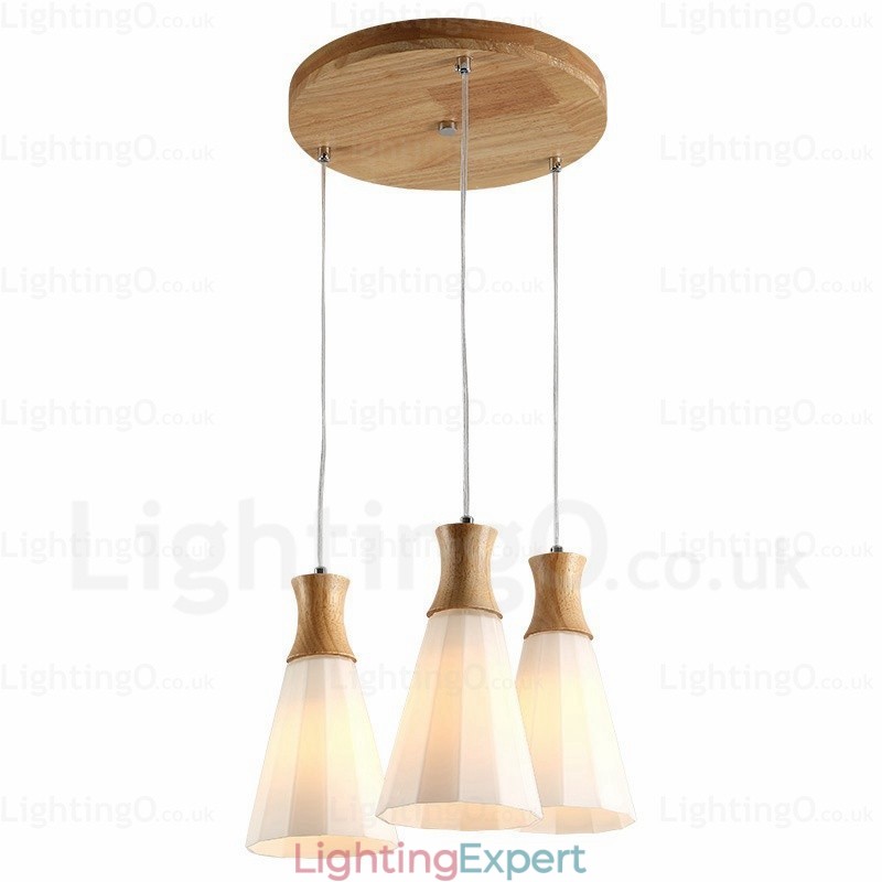 1 Light Modern Contemporary Nordic Pendant Light with Glass Shade