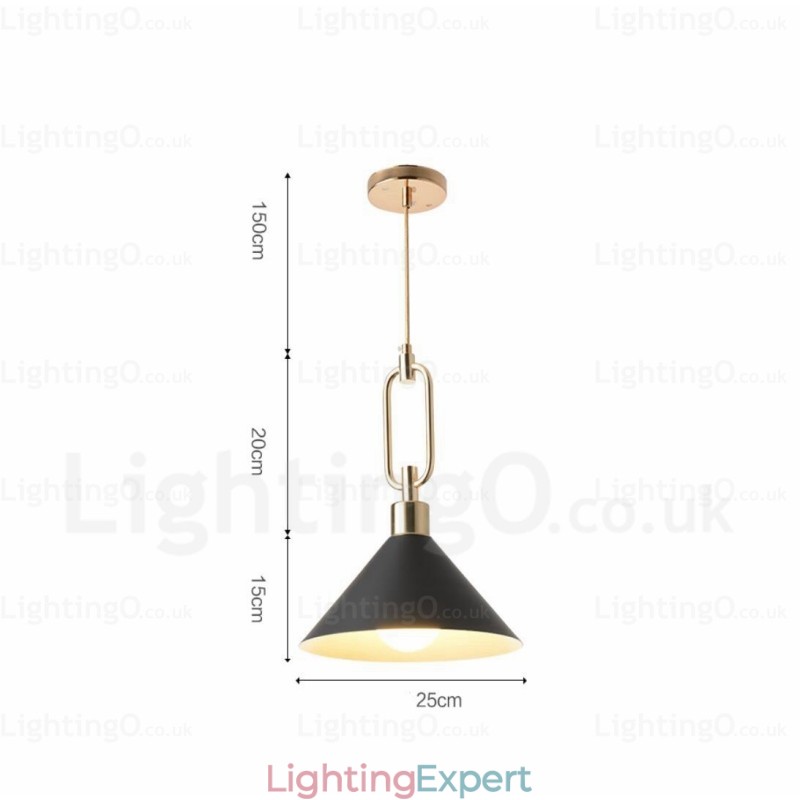 1 Light Nordic Modern Contemporary Pendant Light with Stainless Steel Shade Shops