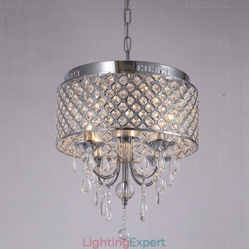1 Light Modern Contemporary Pendant Light with Crystal Shade