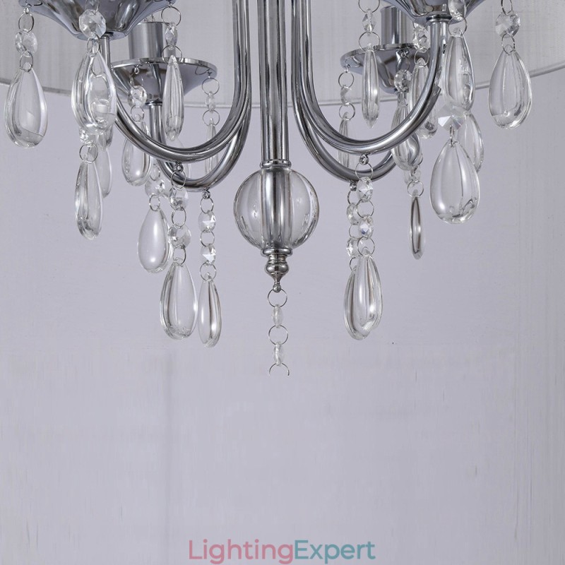 1 Light Modern Contemporary Pendant Light with Crystal Shade