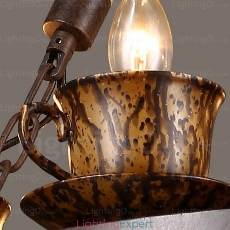 9 Light Country Rustic Pendant Light