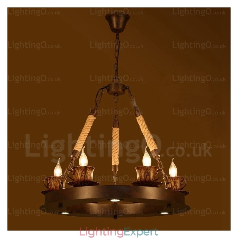 9 Light Country Rustic Pendant Light