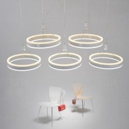 2 Light Modern Contemporary Pendant Light with Acrylic Shade