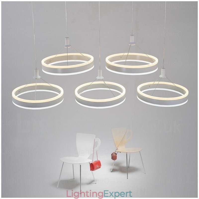 2 Light Modern Contemporary Pendant Light with Acrylic Shade