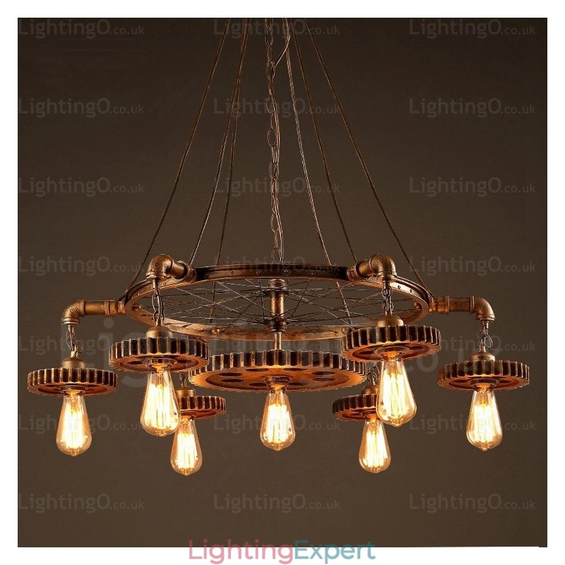 7 Light Vintage Retro Pendant Light