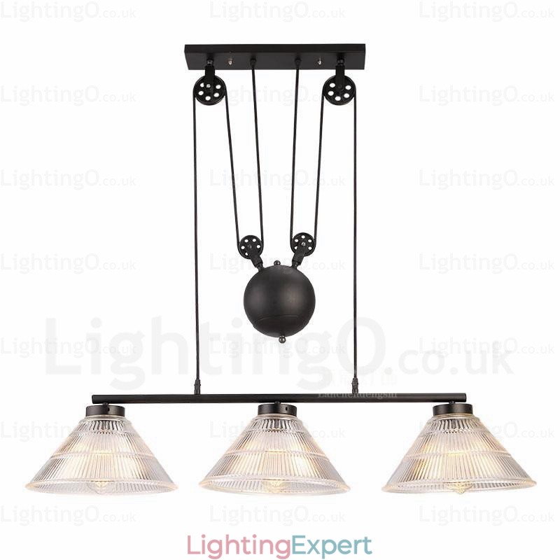 2 Light Modern Contemporary Pendant Light with Glass Shade