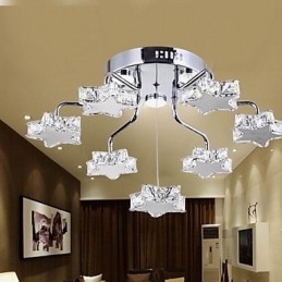 Flush Mount 7 Light Modern Electroplated Stainless
