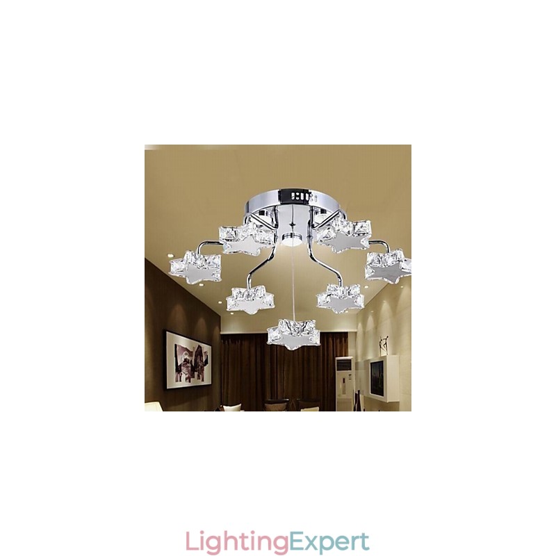 Flush Mount 7 Light Modern Electroplated Stainless