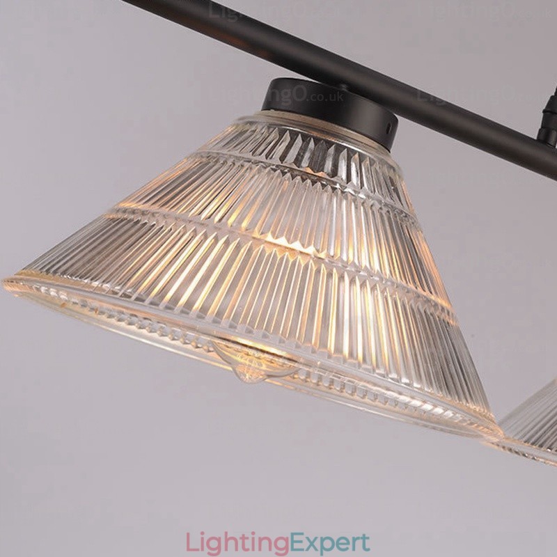 2 Light Modern Contemporary Pendant Light with Glass Shade