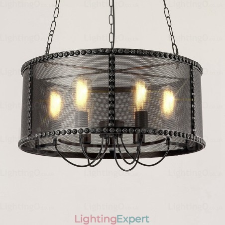 6 Light Vintage Retro Pendant Light with Stainless Steel Shade 6 Light Vintage Retro Pendant Light with Stainless Steel Shade