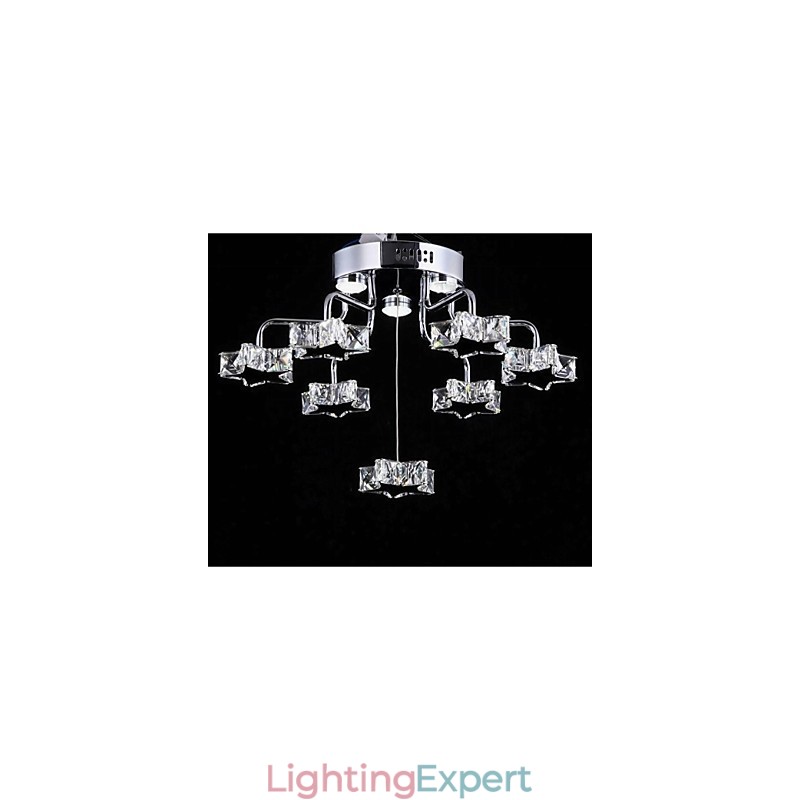 Flush Mount 7 Light Modern Electroplated Stainless