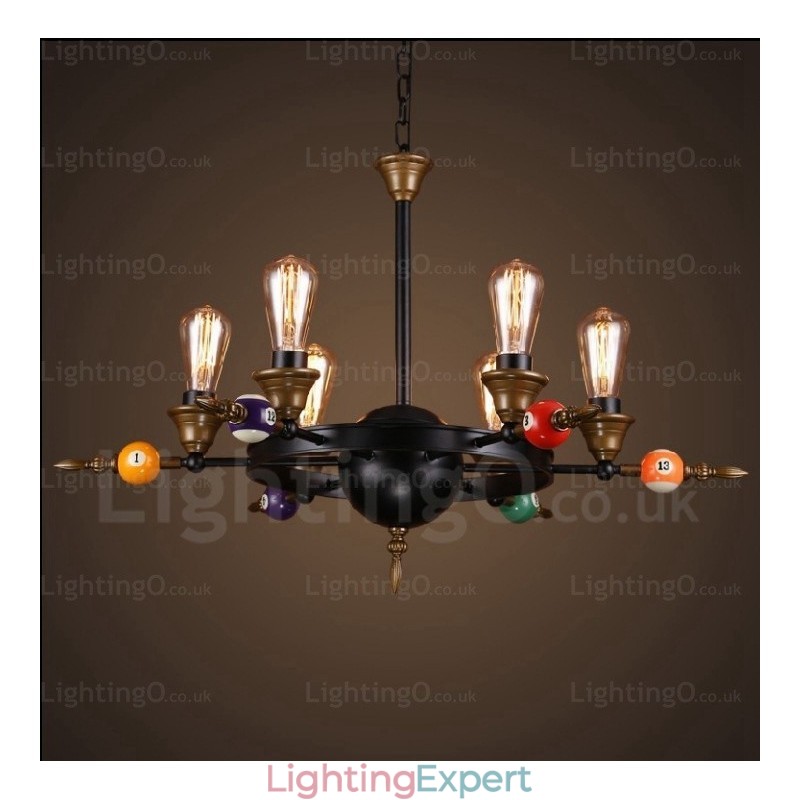4 Light Country Rustic Vintage Retro Pendant Light
