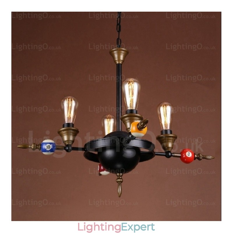 4 Light Country Rustic Vintage Retro Pendant Light